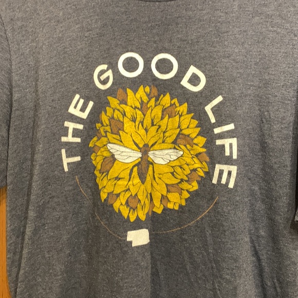Mens size large tee, The Good Life, with state of Nebraska on the front print - Picture 2 of 3